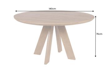 Ronde Eetkamertafel mangohout Wood Art 140 cm