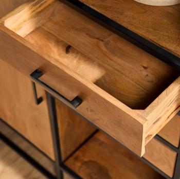 Wandkast mango naturel 160 cm